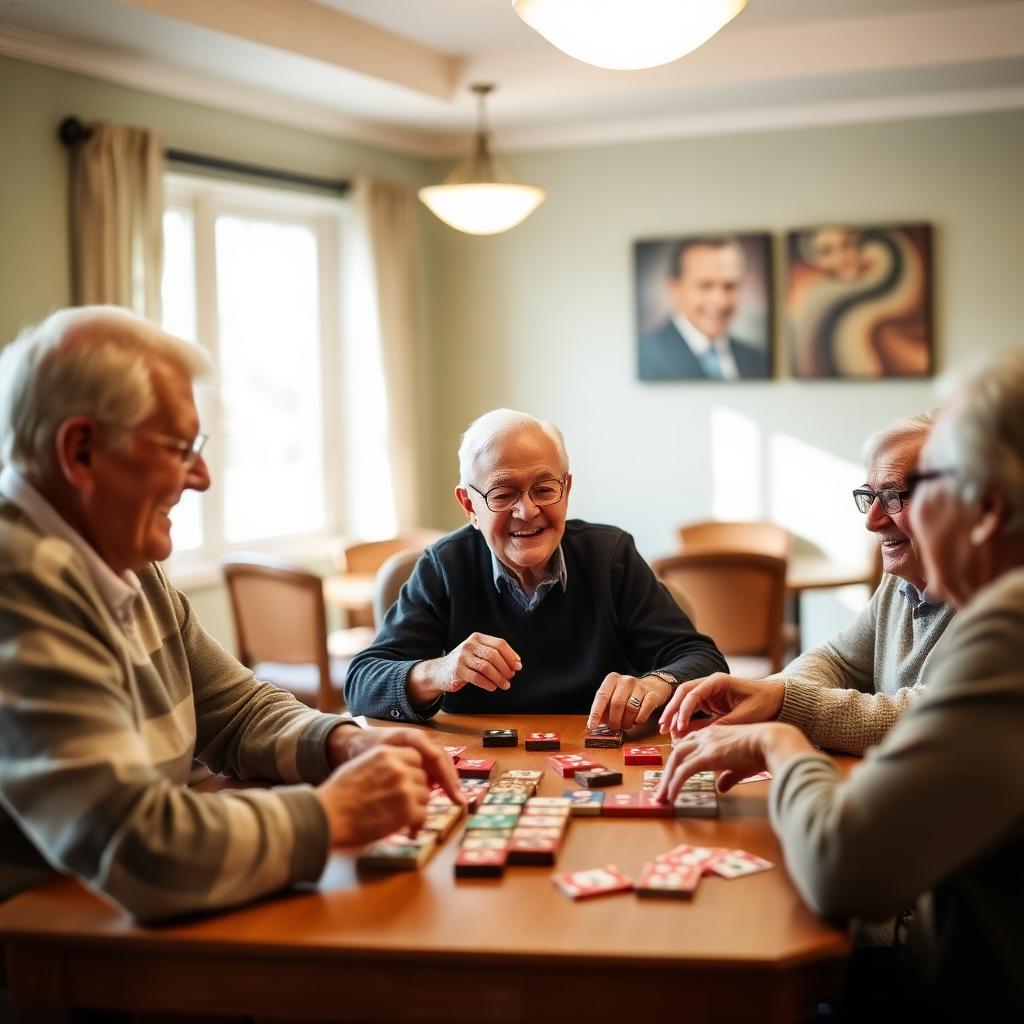 Game day with the residents