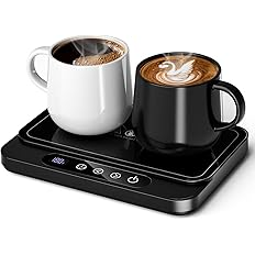 Misby Coffee Mug Warmer, 50W Large Heating Panel with 6-Temp